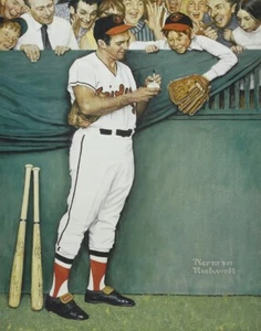 Norman Rockwell Baseball Great Brooks Robinson Canvas Print 16 x 20 - Picture 1 of 4
