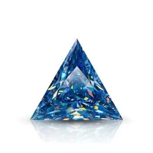 3 Ct Certified Natural Triangle Cut Blue Diamond D Grade VVS1 + 1 Free Gift - Picture 1 of 4