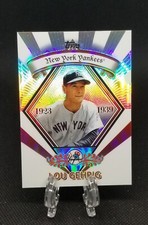 2009 Topps Wal-Mart Chrome Cereal Refractor Platinum Lou Gehrig #PR-19 Yankees 