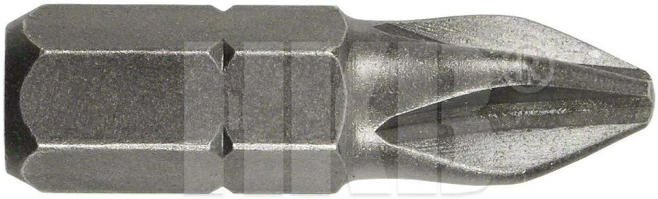 5 X Phillips Bits, S2 PH2, 1/4" x 25mm, Hochleistungsstahl, von HKB®, 50501