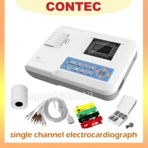 CONTEC Tragbarer 1 Kanal Elektrokardiograph EKG Maschine Monitor 12-Kanal Berufsbildung - Bild 1 von 12