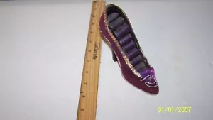 Scarpa elegante per anello portagioie organizer tacco alto bordeaux - Foto 1 di 4