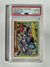 1990 Marvel Universe Hulk vs Spider-Man Rookie #114 PSA 10 POP 19 Famous Battles