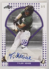 2018 Leaf Perfect Game National Showcase Purple 1/1 Tyler Kehoe #BA-TK2 Auto 3d5