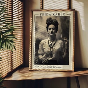 Frida Kahlo Wall Art Fashion Vintage Poster Print. - Bild 1 von 8