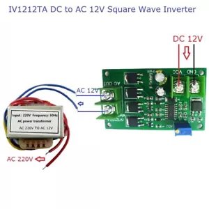 Convertidor de frecuencia inversor DC-AC 12V a 220V generador de señal de onda cuadrada de 12W - Imagen 1 de 9