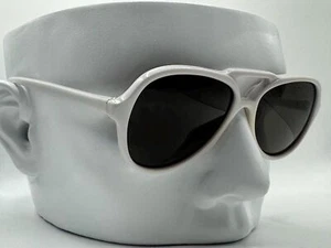 NEW Vintage Sunglasses | Non RX | Aviator Style | Grey Lens | White Frame - Picture 1 of 9