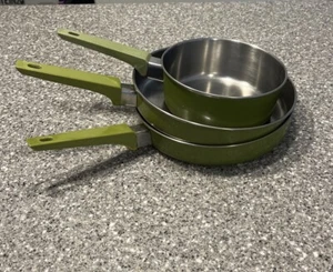 MCM Avacado Green Cookware 2 8” Skillet Frying Pan & 1 6” Saucepan - Picture 1 of 20