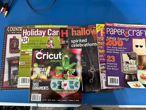 Variety of Crafting Magazine Lot of 38 2 DVD's Paper Craft Beads Jewelry Cricut - Picture 1 of 10