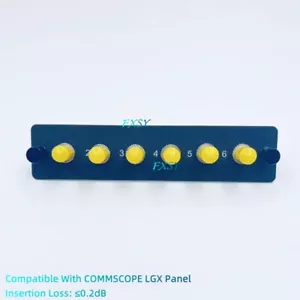 LGX Fiber Optical Panel 6 ST Simplex SM/MM Adapter Compatible COMMSCOPE LGX - Picture 1 of 10