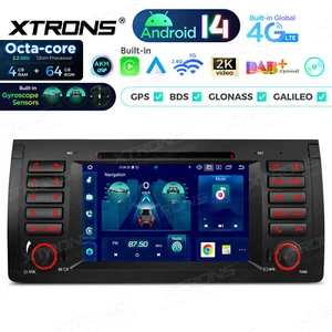7" Android 14 64G For BMW X5 E53 IPS Screen Car DVD GPS Stereo CarPlay Head Unit - Picture 1 of 20
