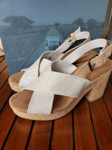 Toms Ibiza Größe 7 Metalic geflochtenes Honigleder - Bild 1 von 5