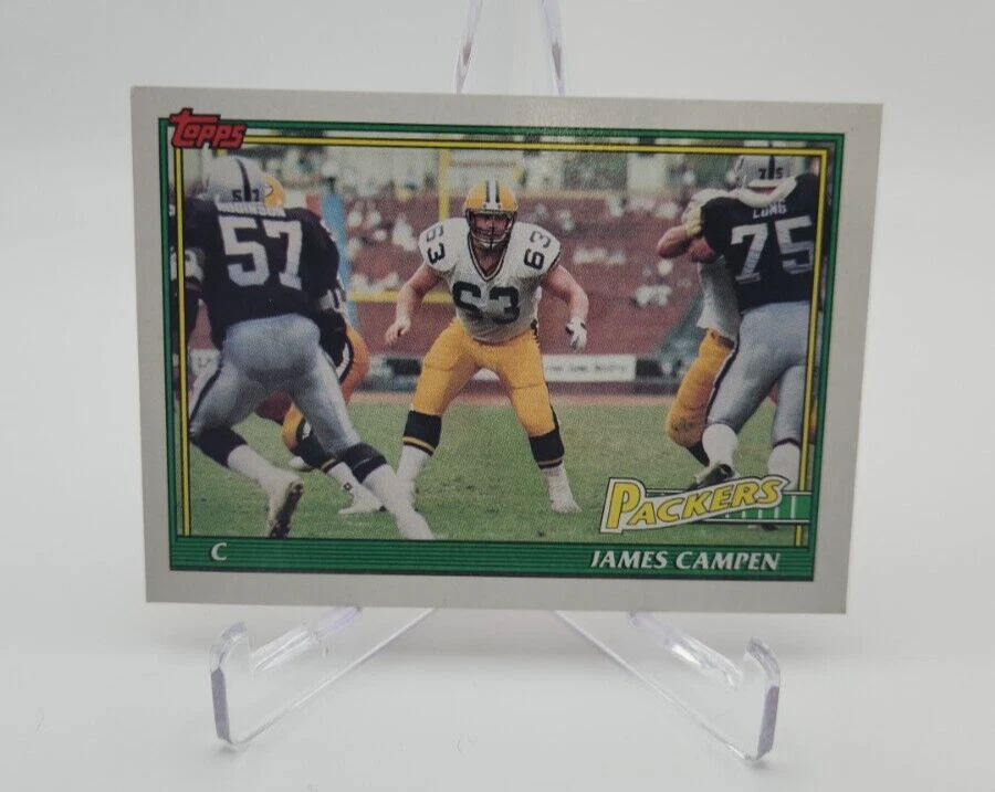 James Campen - 1991 - Topps - Green Bay Packers - #454 - Image 1 of 2