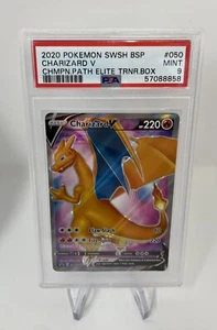 2020 Pokemon SWSH BSP Charizard V Champions Path ETB Promo 050 PSA 9 Mint Card - Picture 1 of 2