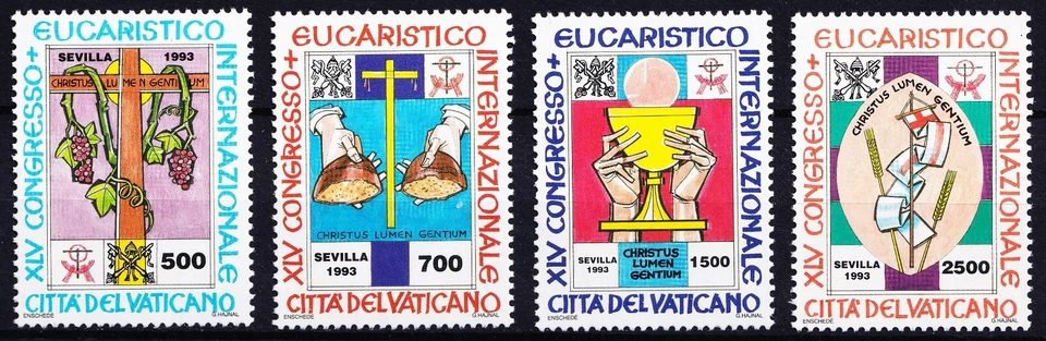 VATICAN CITY . 1993 Eucharistic Congress (927-30) . Mint Never Hinged - Image 1 of 1