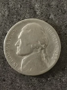 5 CENTS 1938 S SAN FRANCISCO JEFFERSON NICKEL 1er portrait LE MONTICELLO USA - Picture 1 of 2