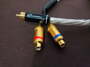 Cable divisor de audio RCA macho a 2 hembra enchapado en plata EE. UU.  - Imagen 1 de 1