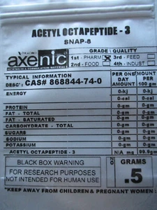 .5gm  acetyl octapeptide-3  ,SNAP-8 Cas# 86884-74-0 pure powder 98.2% - Bild 1 von 2