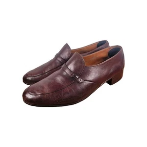 Zapatos Mocasines Bally Cuero Marrón UK 10 E US11 EU44.5 Sin Cordones Hechos en Suiza - Imagen 1 de 14