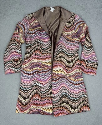 Grace Chuang New York Open Long Jacket Blazer Sz Small Wavy Colorful Long Sleeve - Image 1 of 4