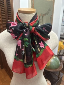 Flamingo Christmas Scarf 13X58 - Picture 1 of 6