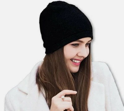 Gorro 100 % cachemir para mujer hombre, gran tamaño para mujer y hombre Foto 1 de 4