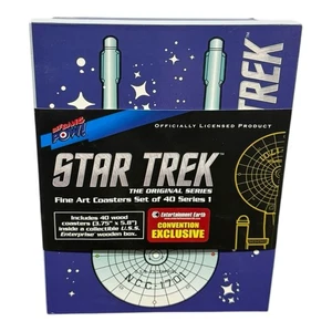 Star TrekThe Original Series Fine Art Set di 40 disegni poster sottobicchieri nuovi - Foto 1 di 15