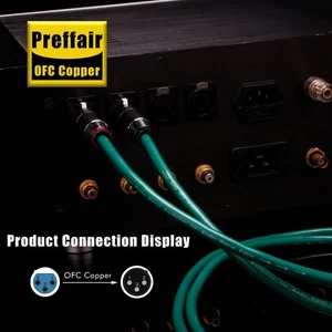 Preffair HiFi Audio 5N OFC XLR Interconnect Cable with Carbon Fiber Connectors - Picture 1 of 10