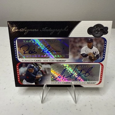 2008 Topps Co-Signers - Co-Signers Auto Robinson Cano, Asdrubal Cabrera #CS-CC - Image 1 of 3
