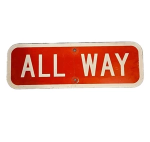 Straßenschild im Ruhestand für All Way Stop 18"X6" - Bild 1 von 10