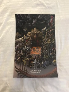 SDCC 2025 Star Wars 20 Years Lucas Film Animation 17x11” Poster Exclusive - Picture 1 of 12