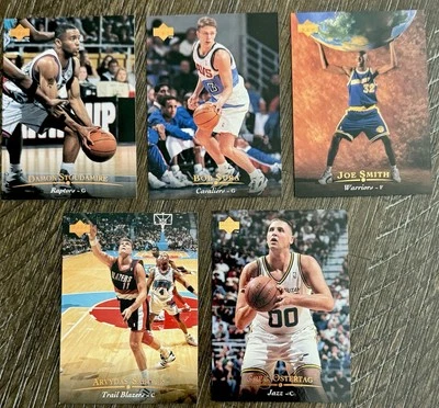 (5) 1995-96 Upper Deck RC Roomies Damon Stoudamire Smith Sabonis Ostertag Sura - Image 1 of 4