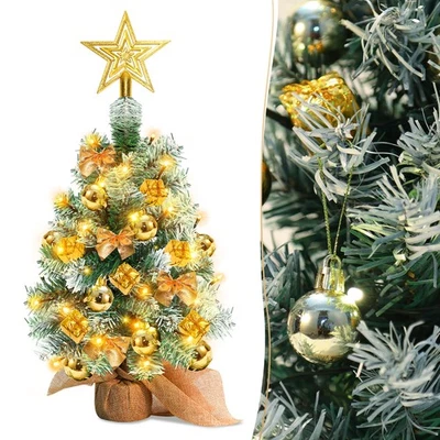 Mini Weihnachtsbaum mit LED Beleuchtung klein Künstlicher Tannenbaum Dekoration - Bild 1 von 4