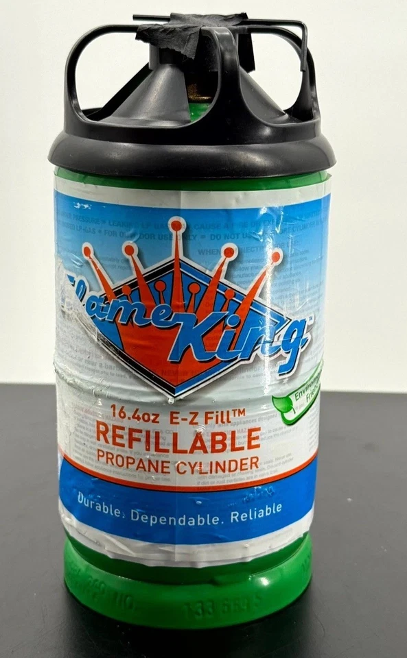 Flame King YSN164 1.4 lb Refillable Propane Cylinder - Green 3PACK