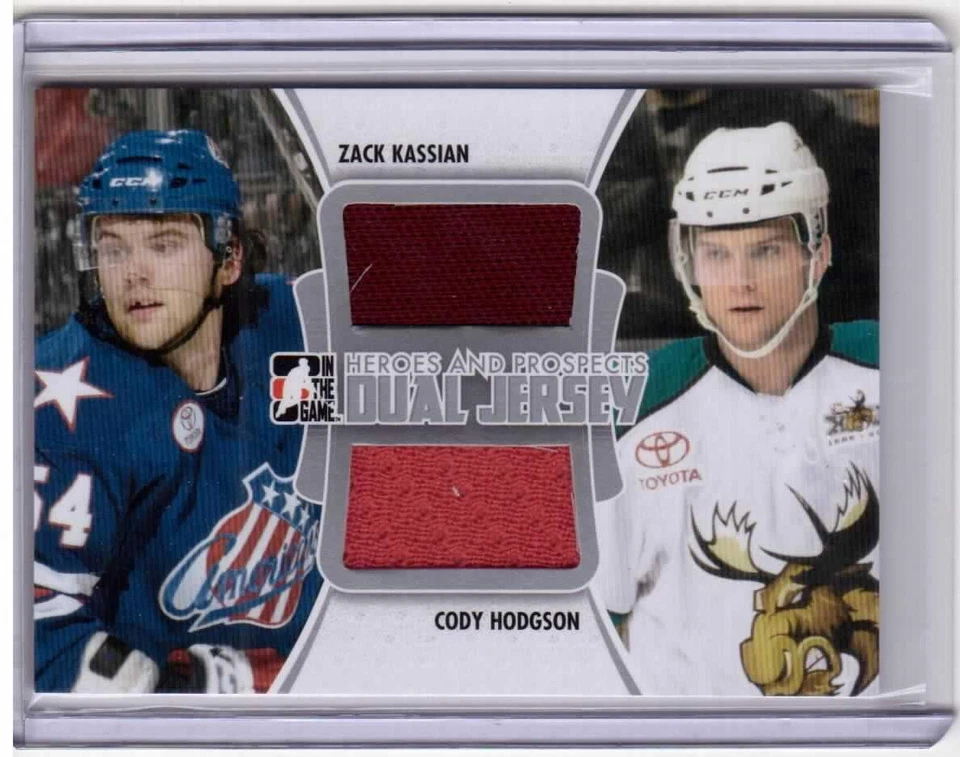 ZACK KASSIAN CODY HODGSON 11/12 ITG H&P Rookie Dual Jersey SILVER /50 Canucks - Image 1 of 1