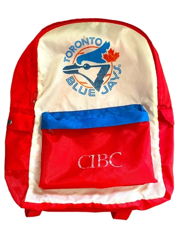 Vintage Toronto Blue Jays MLB CIBC Backpack/Book Bag Stadium Giveaway Cover