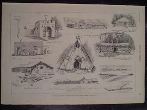 Canadian Backwoods Architecture By Frederic Remington Harper's Weekly 1890 - Picture 1 of 1
