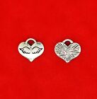 10 x Tibetan Silver Cute A Pair Of Angel Wing In A Love Heart Charms Pendants