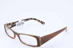 Jill Stuart JS193 Brown Rectangle Women Full Rim 50-17-135 Eyeglasses Frames - Picture 1 of 6