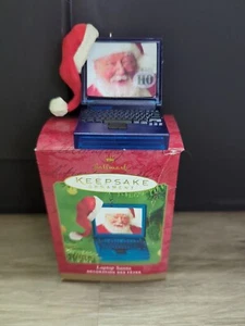 Hallmark Laptop Santa Decorative Christmas 2001 Keepsake Ornament - Picture 1 of 10