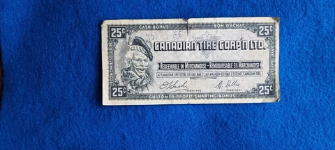 CANADIAN TIRE COUP'N LTD-25 CENT NOTE CUSTOMER PROFIT SHARING BONUS Cover