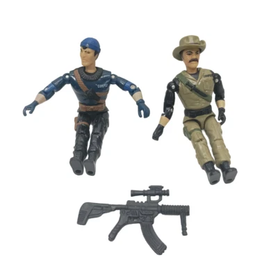 Figura de acción móvil Lanard The Corps 1986 de colección con pistola - Lote de 2 Foto 1 de 4