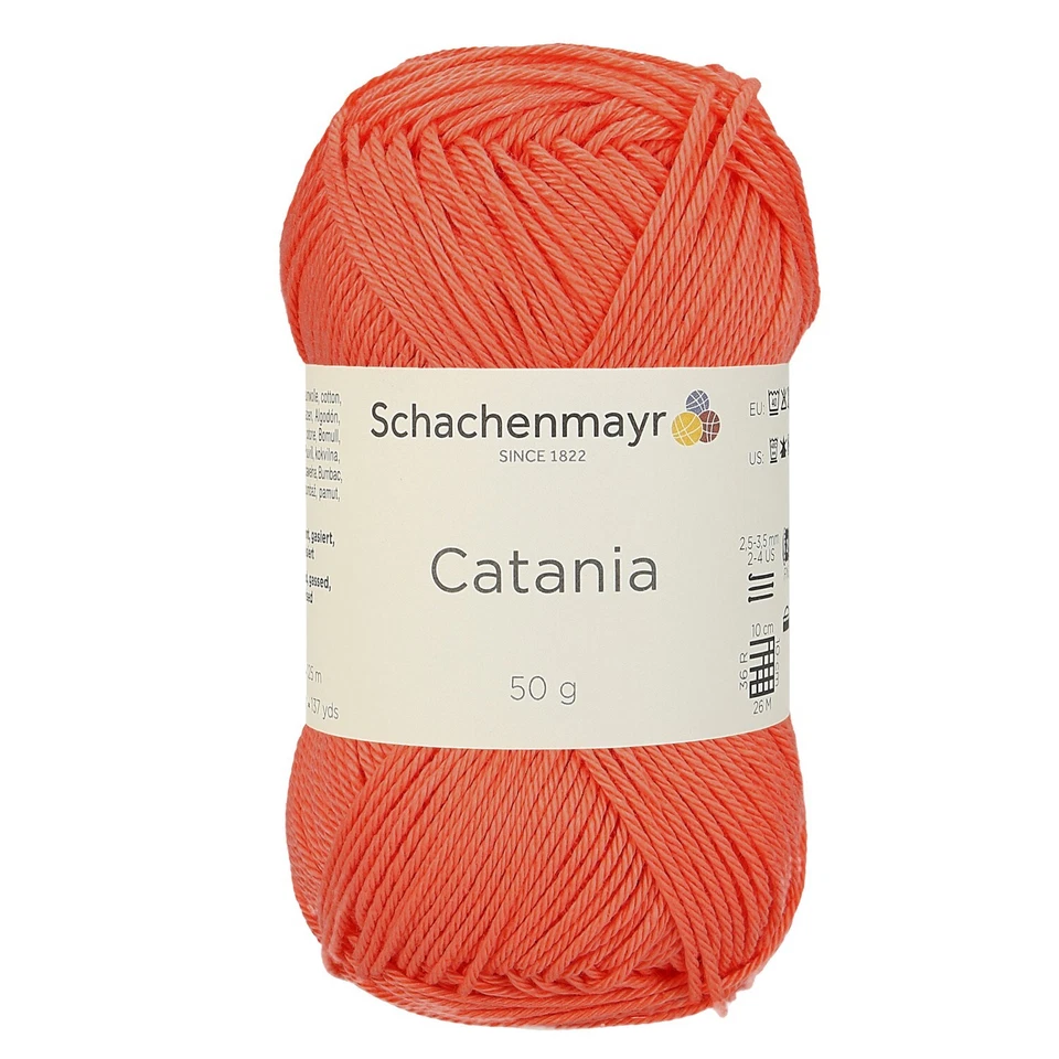 50g Schachenmayr Catania 410 Koralle HÃ¤kelgarn Strickgarn