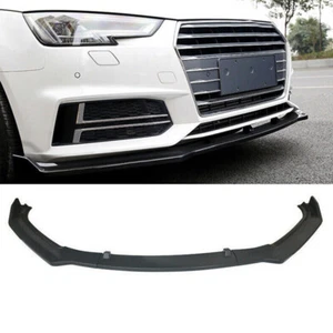 Glanz Schwarz Frontspoiler Lippe Für Audi A5 Coupe Cabrio Sportback 17-18 3pics - Bild 1 von 7