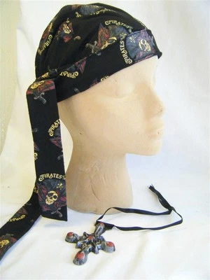 Disney Pirates of the Caribbean Head Wrap Scarf w/Jack's Cross - Image 1 of 4