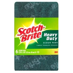 Scotch-Brite 155 x 100mm Heavy Duty Scourer Pad - 6 Pack - Picture 1 of 4