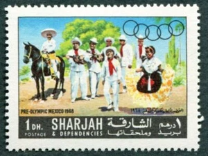 SHARJAH AND DEPENDENCIES 1967 1d mint MH FG Olympics Preparations Mexico ##a2 - Picture 1 of 1