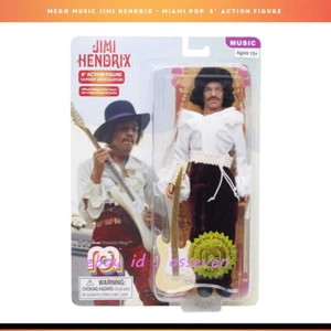 Mego Jimi Hendrix Guitar God 8 inches Hang card GK Action Figure Model In Stock - Picture 1 of 5