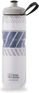 - 24Oz Tempo - White & Night Navy - Insulated Water Bottle for Cycling & Sports, - Picture 1 of 12
