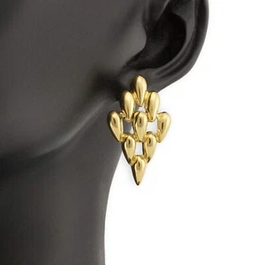 Vintage Napier Gold Plated Panther Link Stud Earrings - Picture 1 of 5